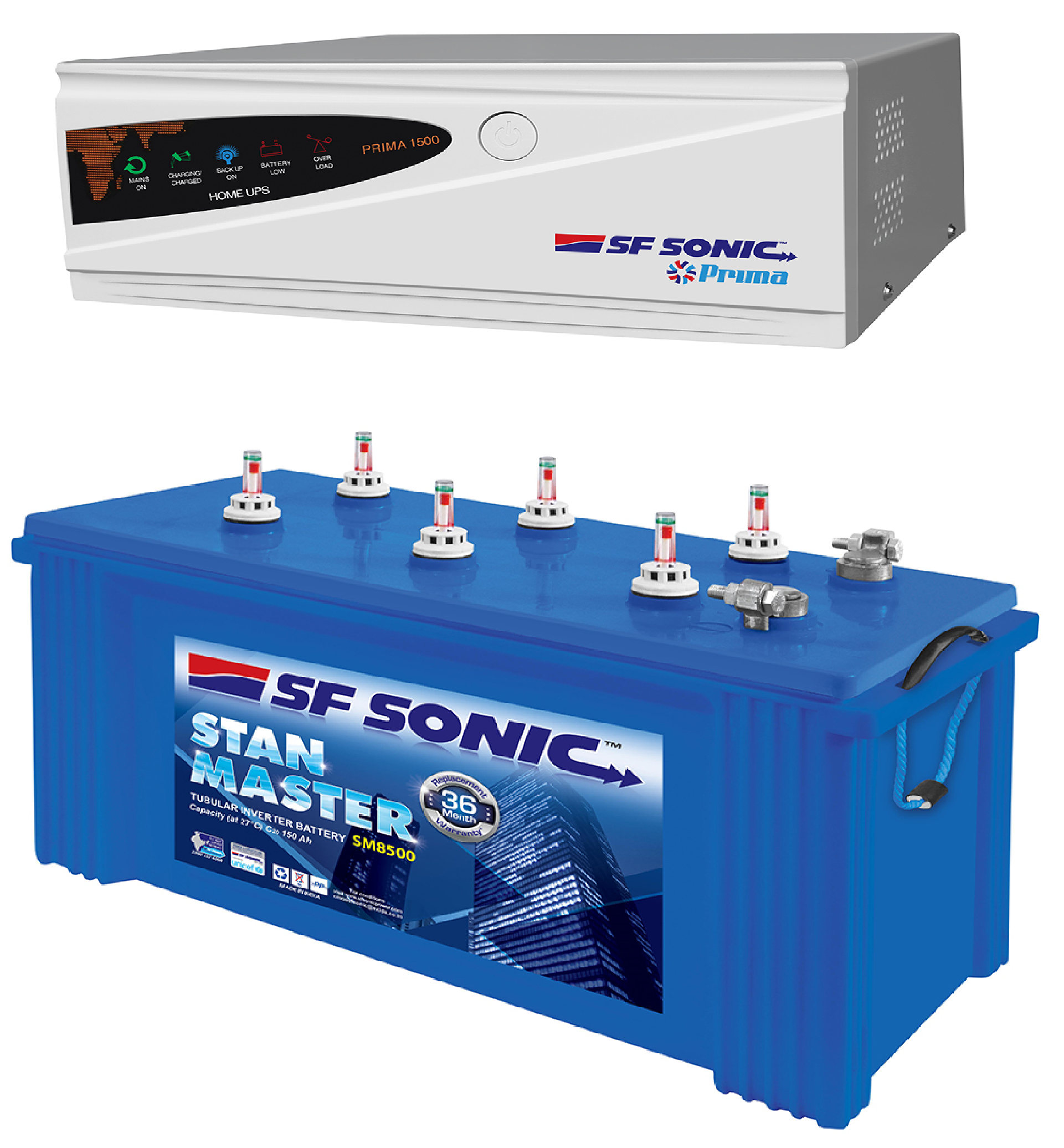 SF Sonic Combo  (Stan Master8500 SM8500 – 150Ah Battery + SF PRIMA P1100 UPS)