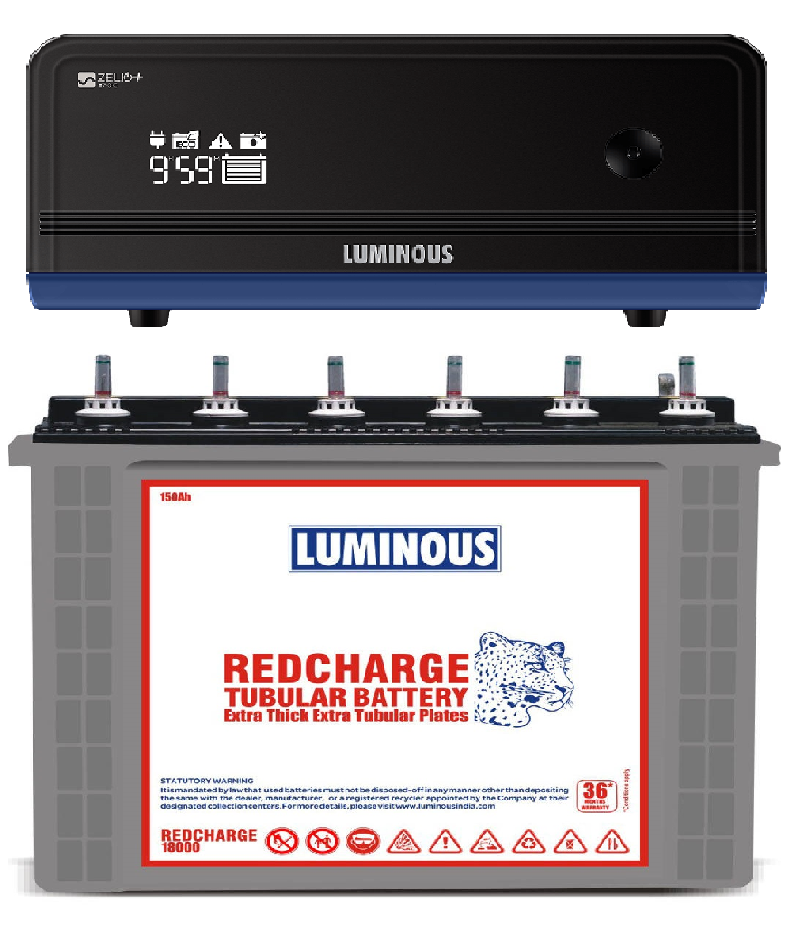  LUMINOUS ECO VOLT 1050 + RED CHARGE RC 18000